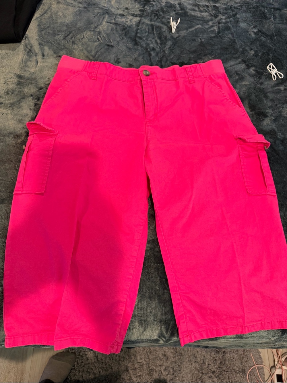 Lee Women's Bright Hot Pink Cargo Bermudas